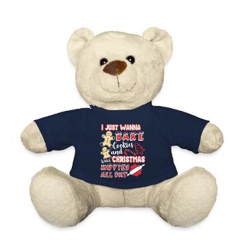 Christmas Bake Cookies And Watch Christmas - Teddy Bear - french navy - Front
