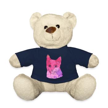 Cat Russian Blue Cat Colorful - Teddy Bear - french navy - Front