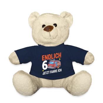 Endlich 6 Jetzt Fahre Ich Feuerwehr - Teddy - French Navy - Vorne