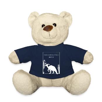 Parasaurolophus Chinese Hanzi Dinosaur Lover - Teddy Bear - french navy - Front