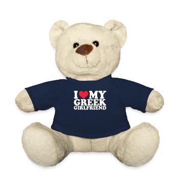 Greek Girlfriend Girlfriend Relationship Couple - Teddy Bear - french navy - Front
