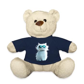 Chat Angora Blanc Chat Angora Chats Angora Mignons - Nounours - bleu marine - Devant