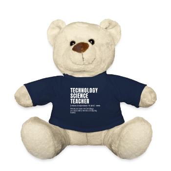 Funny Technology Science Teacher Definition Humor - Teddy Bear - french navy - Front
