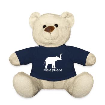 Funny Elephant Hashtag - Teddy Bear - french navy - Front