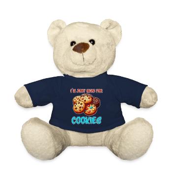 Cookies Saying Chocolate Cookies Funny Cookie Gift - Teddy Bear - french navy - Front