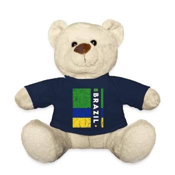 Brazil Brazil shirt Brazilian Rio de Janeirao - Teddy Bear - french navy - Front