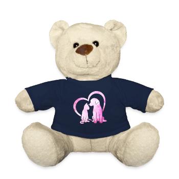 Tierrettung Lustige Herzschlag Pflege Haustieradoption - Teddy - French Navy - Vorne