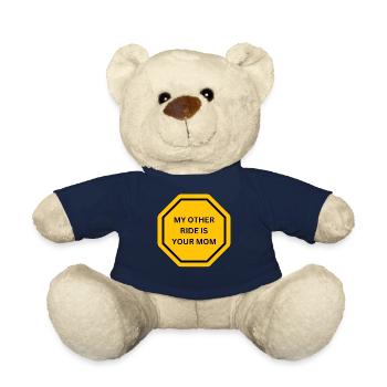 My other ride is you mom shield - Teddy Bear - french navy - Front