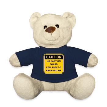 NO BABY ON BOARD FEEL FREE TO REAR END ME SHIELD - Teddy Bear - french navy - Front