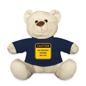 MY DRIVING SCARES ME TOO SHIELD - Teddy Bear - french navy - Front