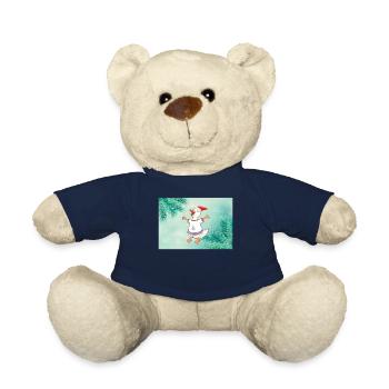 Christmas duck in festive sweater Christmas - Teddy Bear - french navy - Front