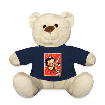Mignon petit ange avec trompette - Nounours - bleu marine - Devant