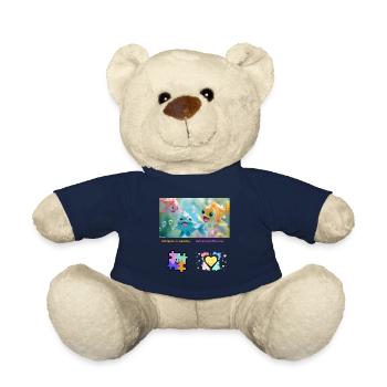 Fishing for Friendship Embracing Differences - Teddy Bear - french navy - Front