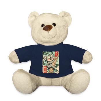 Retro Japanese Postcard with Koala - Teddy Bear - french navy - Front