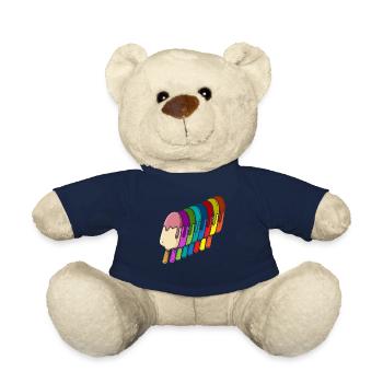 Cream Lover Rainbow - Teddy Bear - french navy - Front