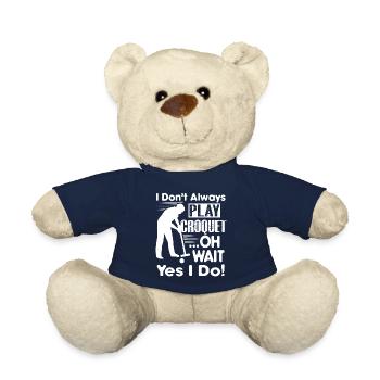 Always Play Croquet - Teddy Bear - french navy - Front