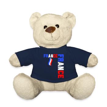 drapeau france cadeau, cadeau france drapeau - Nounours - bleu marine - Devant