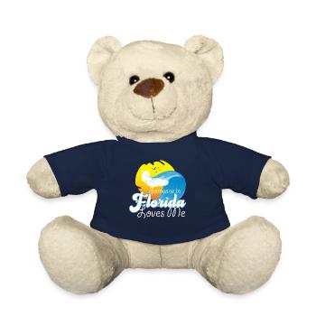 Someone In Florida Loves Me - Teddy Bear - french navy - Front