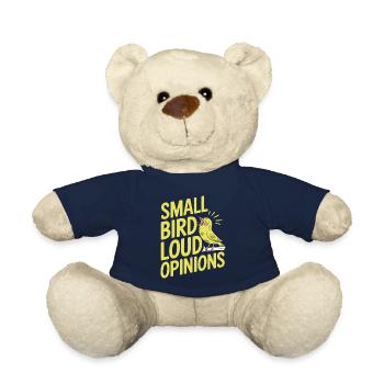 Pet, canary, owner, bird lover and - Teddy Bear - french navy - Front