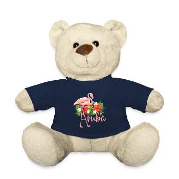 Aruba Caribbean Summer Ocean Beach Gift - Teddy Bear - french navy - Front