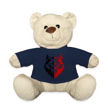 Wolf Head Icon - Teddy Bear - french navy - Front