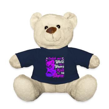 Catch me where the waves kiss the shore. - Teddy Bear - french navy - Front