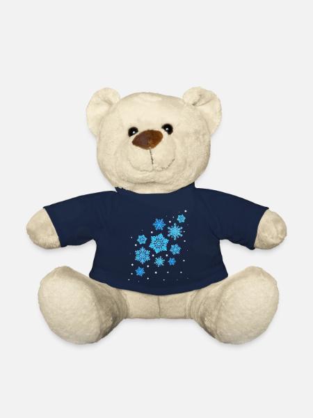 Schneeflocken Mandala - Teddy - French Navy
