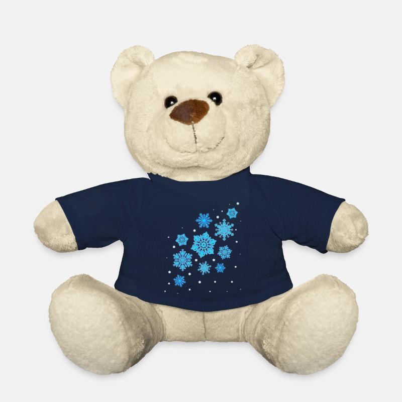 Schneeflocken Mandala - Teddy - French Navy