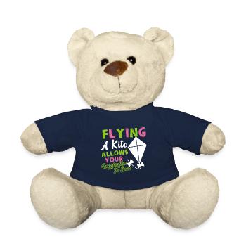 Kite Flying A Kite Allows Your Imagination To Soar - Teddy Bear - french navy - Front