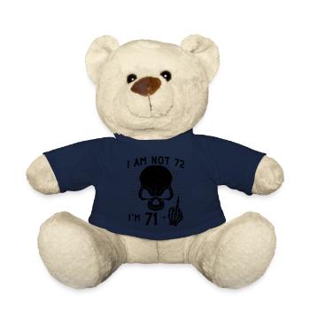 Ich bin 71 plus Mittelfinger - 72. Geburtstag - Teddy - French Navy - Vorne