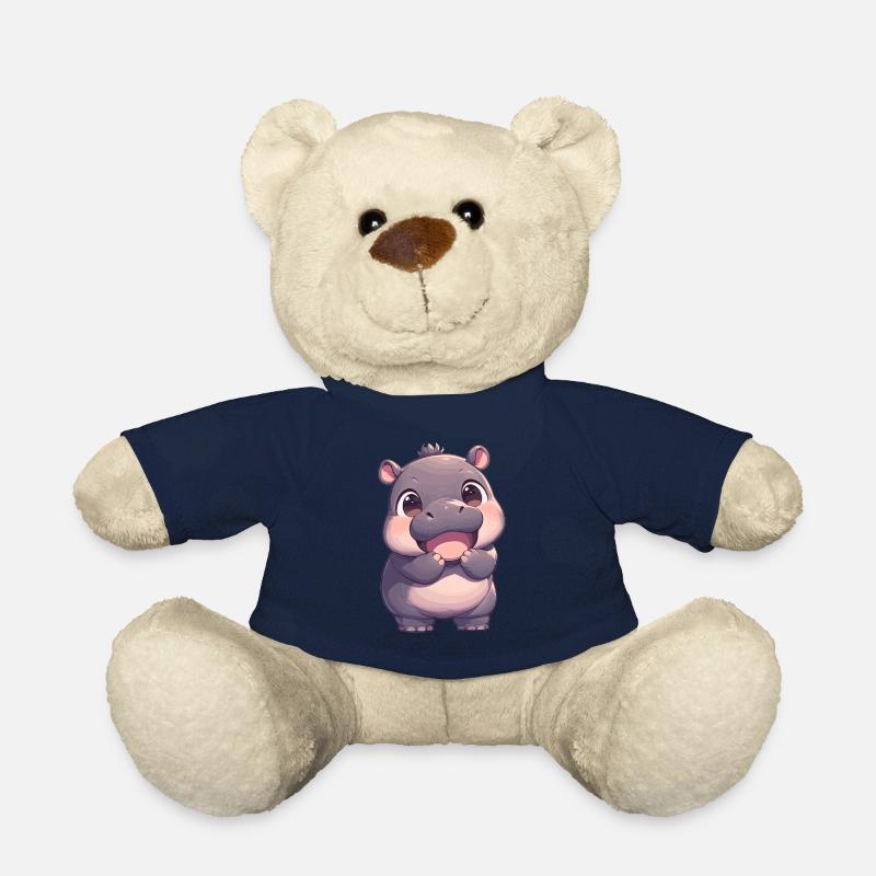 Hippopotame Hippopotame - Nounours - bleu marine