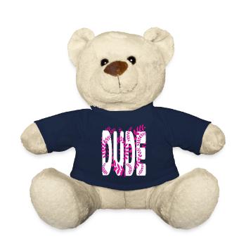 Hawaii style text Dude - Teddy Bear - french navy - Front