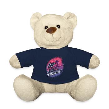 Just a Girl Who Loves Gymnastics - Teddy Bear - french navy - Front