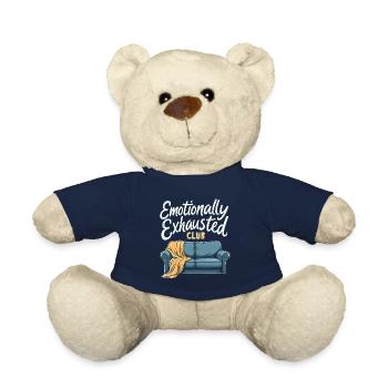 Emotional Burnout Humor Funny Stress Quotes - Teddy Bear - french navy - Front