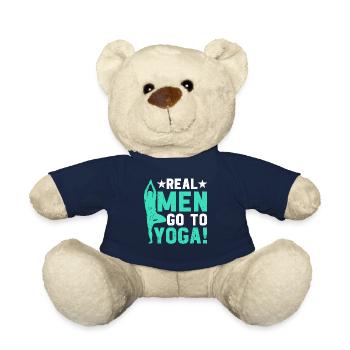 Funny Yoga Meditation - Les vrais hommes vont au yoga - Nounours - bleu marine - Devant