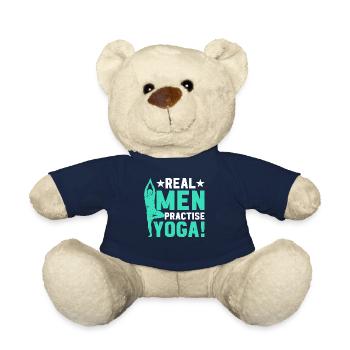Yoga Méditation - De vrais hommes pratiquent le yoga - Nounours - bleu marine - Devant