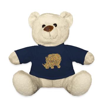 Rhinoceros Geometric - Teddy Bear - french navy - Front