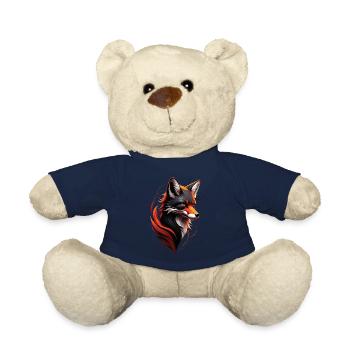 Funny Fox Fox Art Animal Nature Wildlife Animals - Teddy Bear - french navy - Front