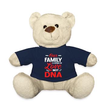 Defined By Love Not DNA Funny Adoption Foster - Teddy Bear - french navy - Front