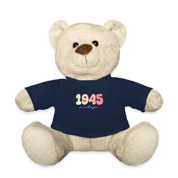 1945 Anniversaire Année de naissance - Nounours - bleu marine - Devant