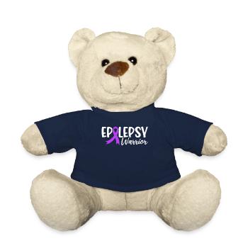 Epilepsy Warrior Nervous System Disorder - Teddy Bear - french navy - Front