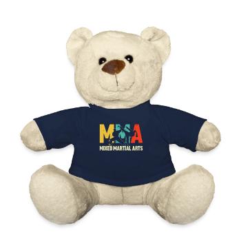 Retro MMA Fighter Grappling Combat Sport Mixed - Teddy Bear - french navy - Front