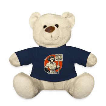 Gorille avec un bouclier : la liberté d’expression vendue - Nounours - bleu marine - Devant