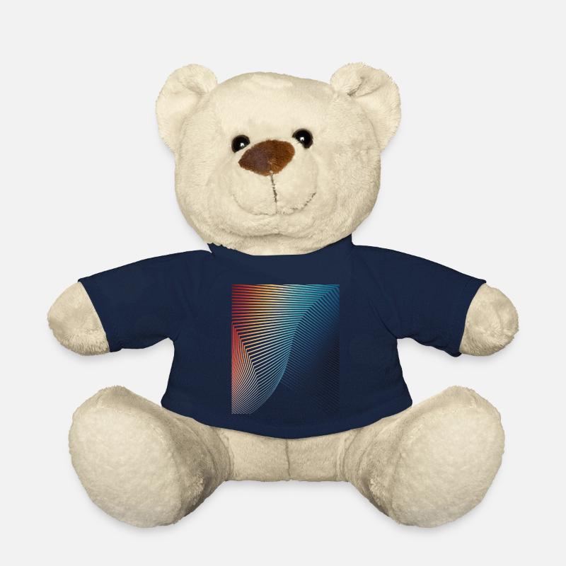 abstraktes geometrisches Muster Spirale Welle - Teddy - French Navy