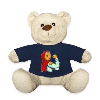 Frau mit Kopftuch - Teddy - French Navy - Vorne