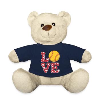 Softball Softball Player Cute Softball Gift - Teddy Bear - french navy - Front