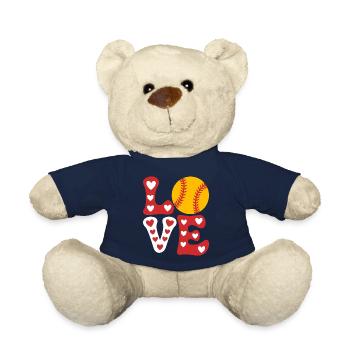 Softball Softball Player Cute Softball Gift - Teddy Bear - french navy - Front