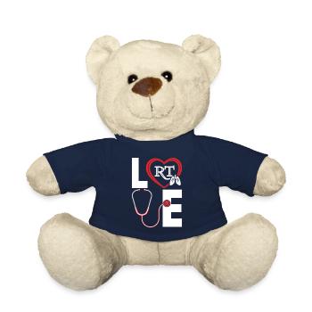 Love Funny Respiratory Therapy Pulmonologist Peds - Teddy Bear - french navy - Front