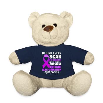 Hinter jeder Narbe lila Chiari-Fehlbildung - Teddy - French Navy - Vorne