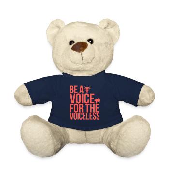 Soyez une voix pour le végétalien sans voix - Nounours - bleu marine - Devant